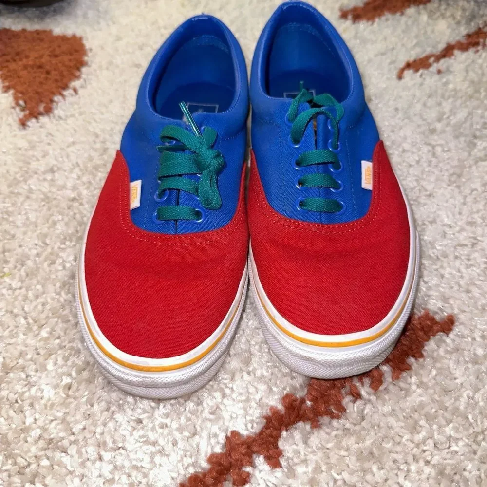Vans Off The Wall Primary Colors Block Sneakers Size‎ Men’s 8.5 Women’s 10